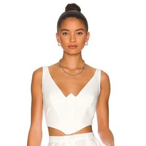 Bardot Brontë Corset Top in Orchid White